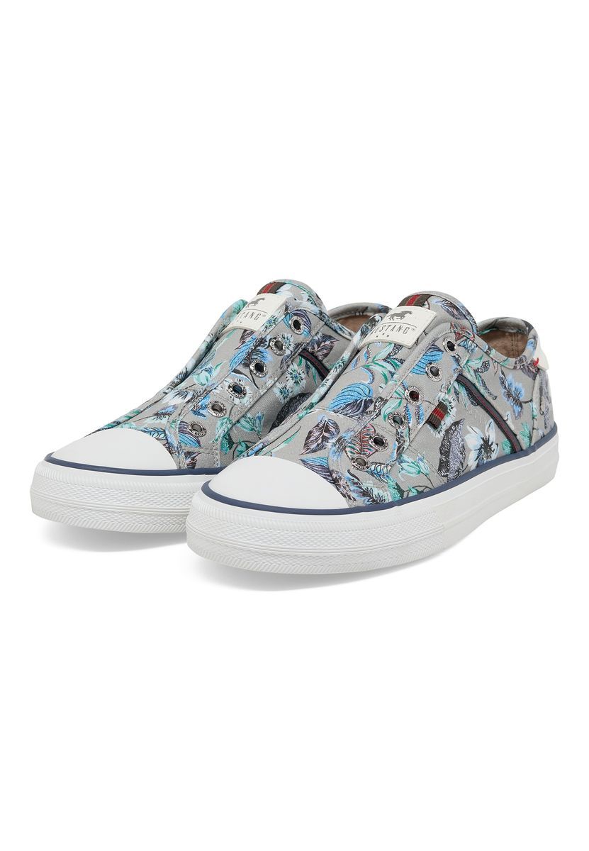 Slip-On-Sneakers mit Blumendruck