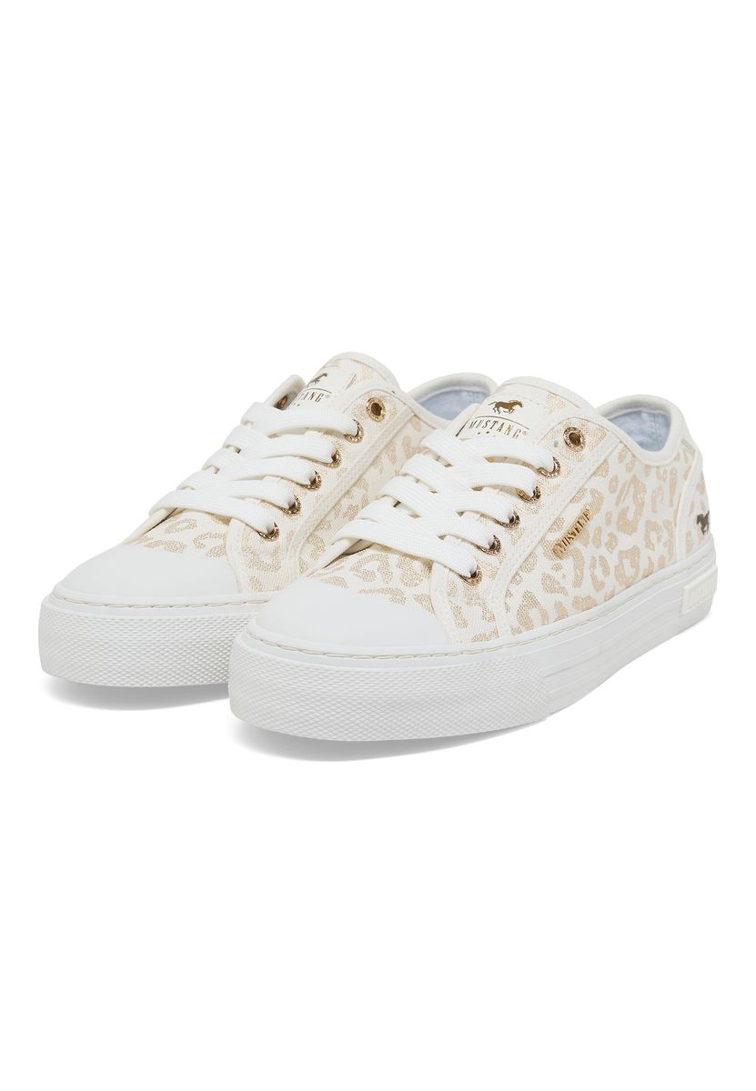 Damen Canvas Sneaker mit Leopardenmuster
