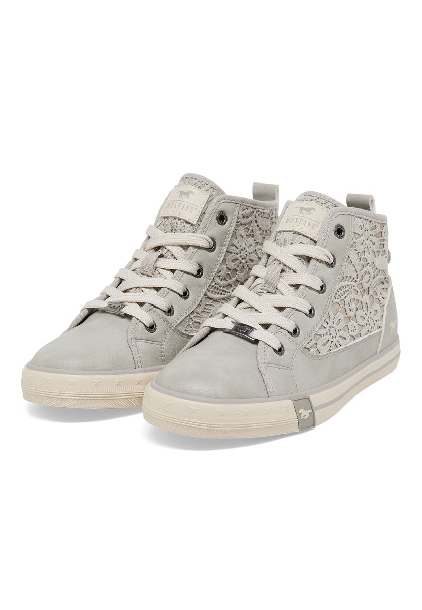 High-Top Sneaker mit Spitzendetails