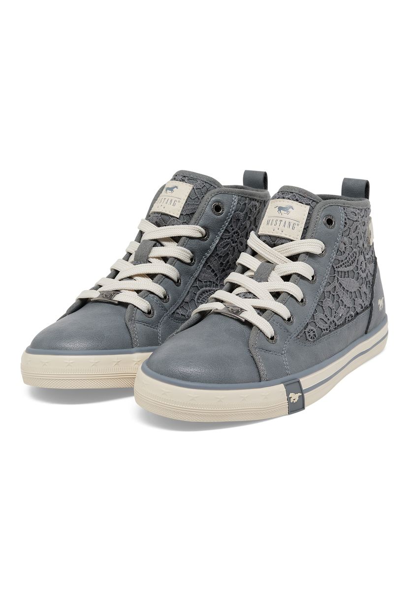 High-Top Sneaker mit Spitzendetails