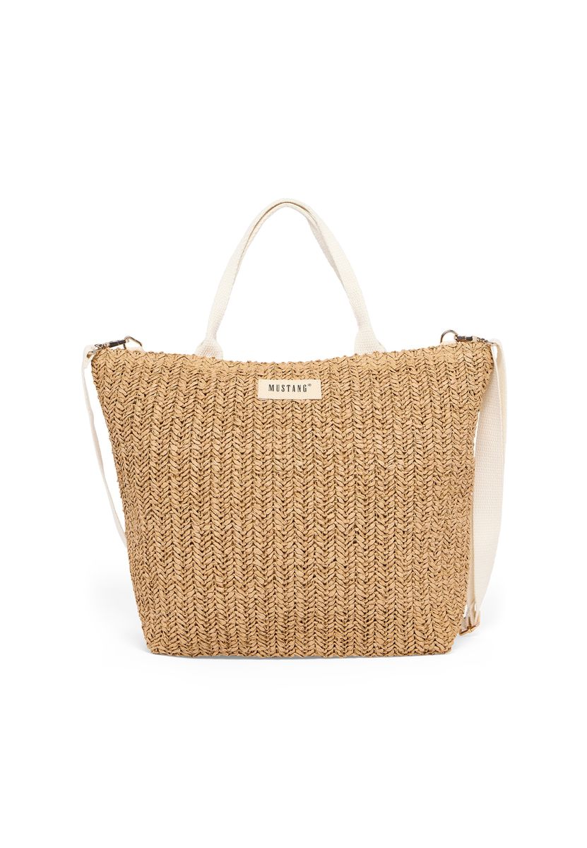 Geflochtener Stroh Schulter Shopper Tasche