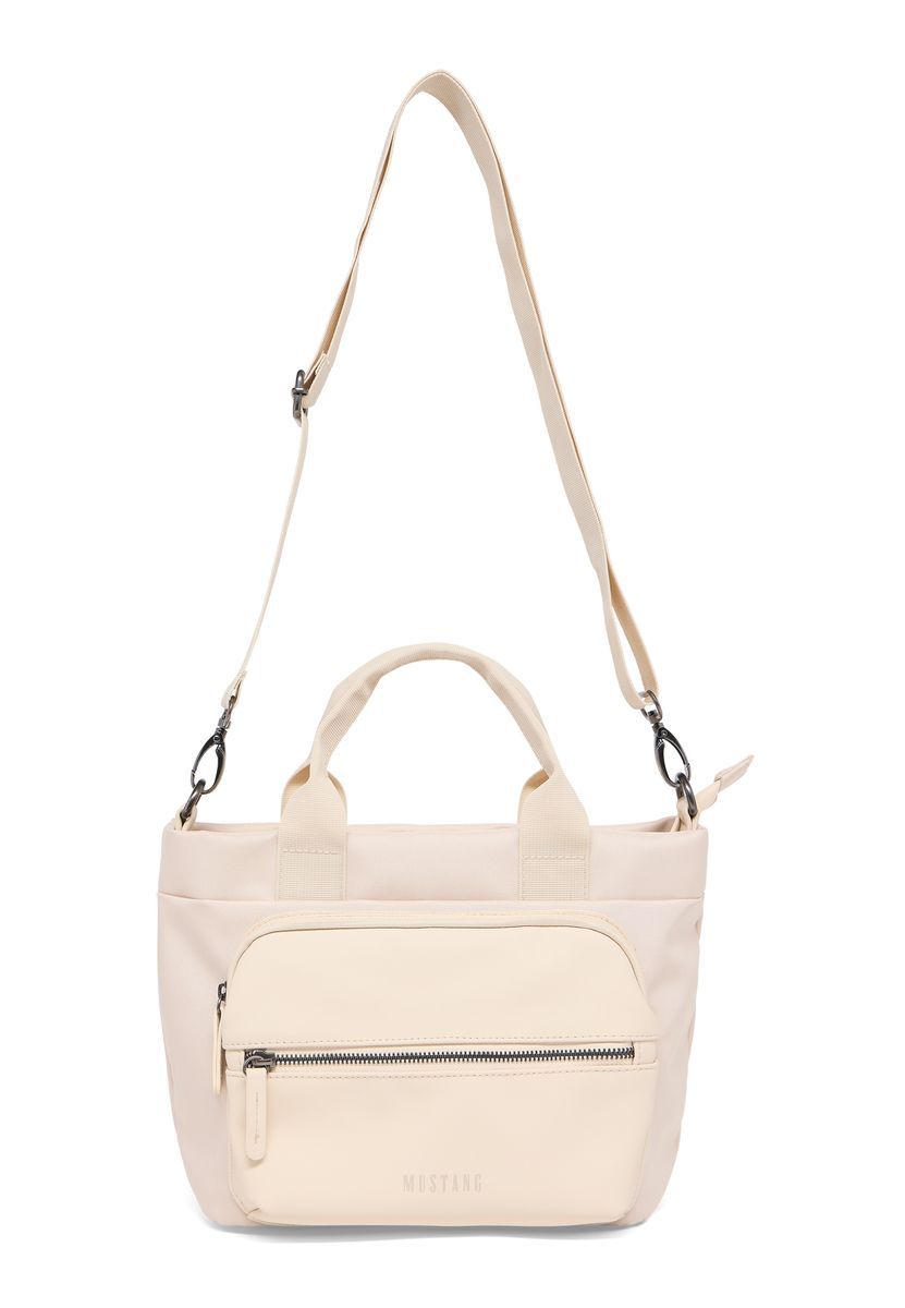 Minimalistische Nylon Schultertasche mit Griffen