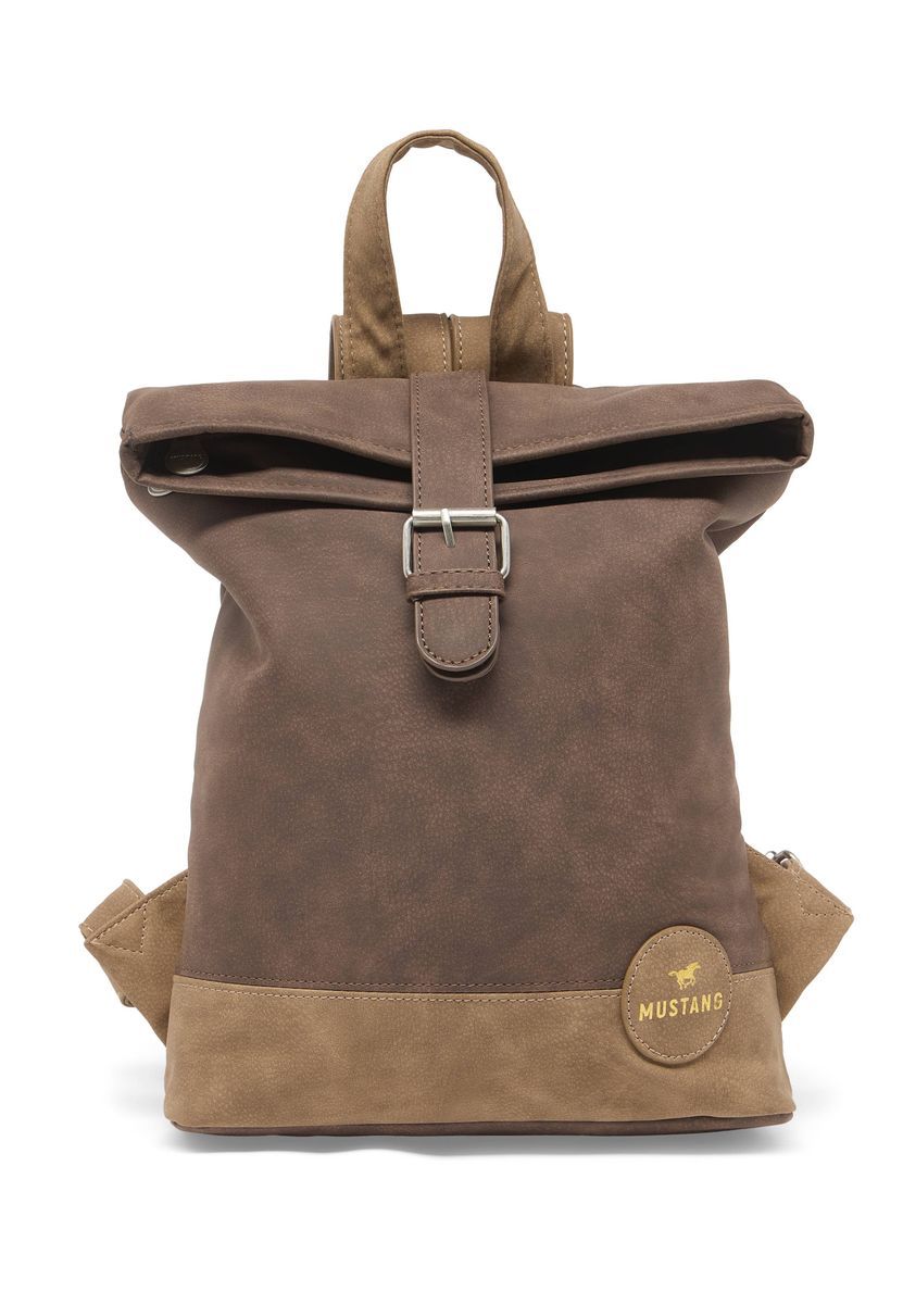 Rucksack mit Rollverschluss aus Kunstleder