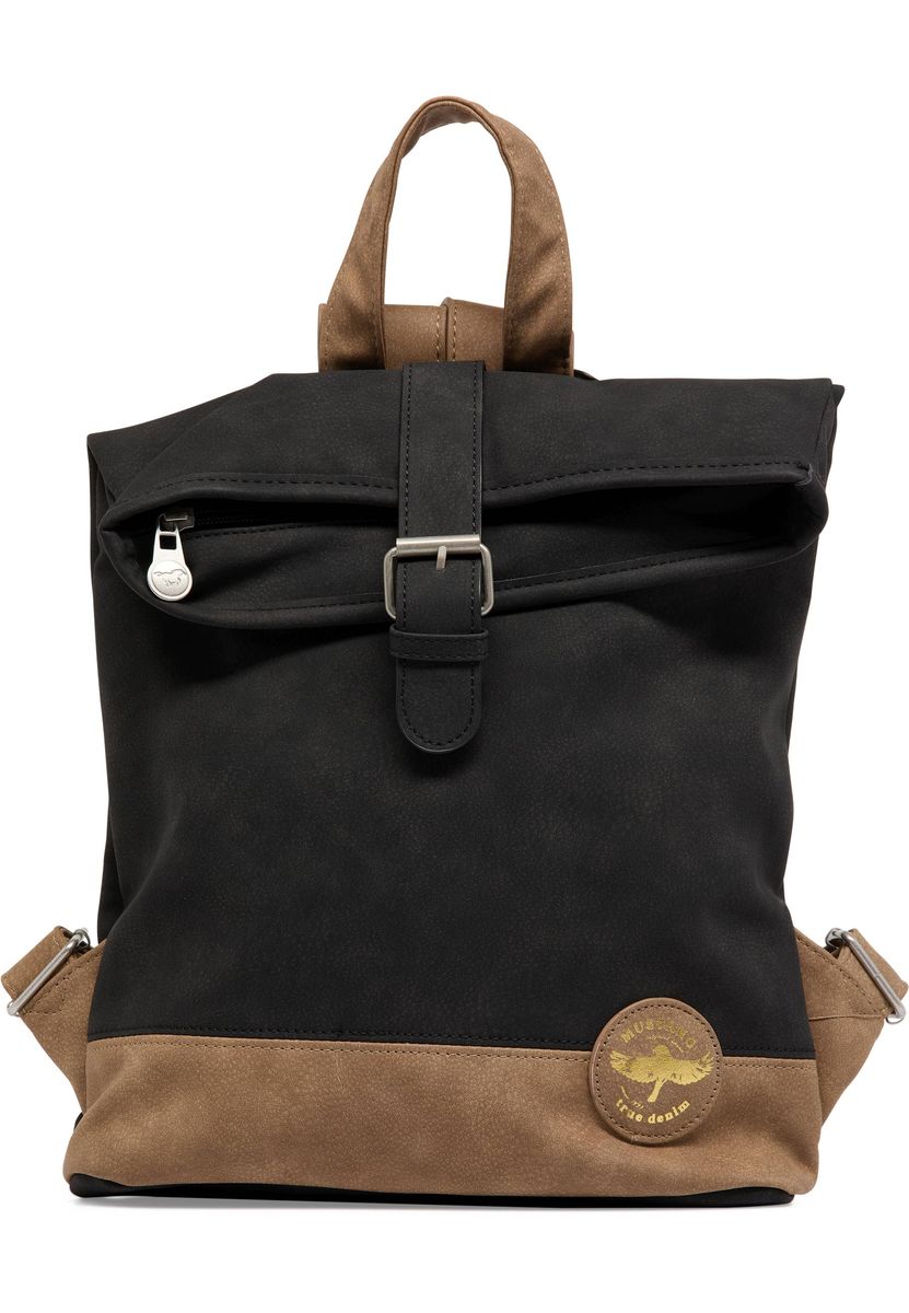 Vielseitiger Rucksack mit Überschlag aus Kunstleder