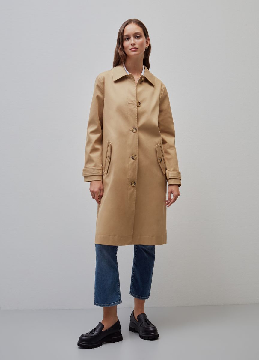 Klassischer einreihiger Trenchcoat