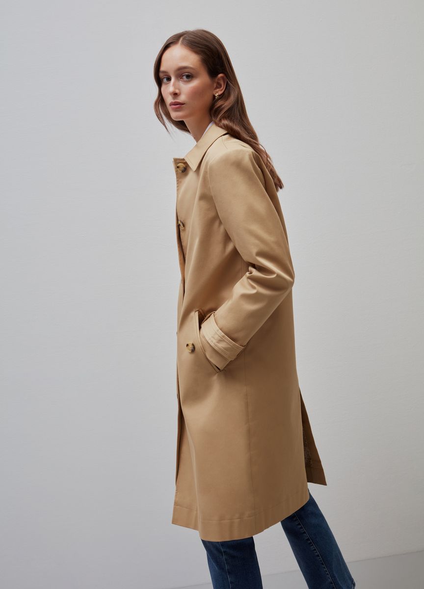 Klassischer einreihiger Trenchcoat
