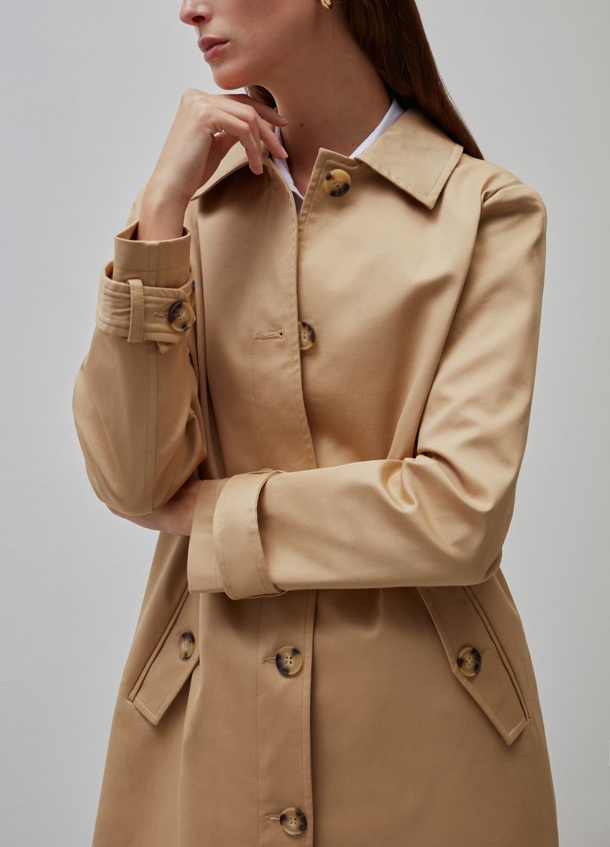 Klassischer einreihiger Trenchcoat