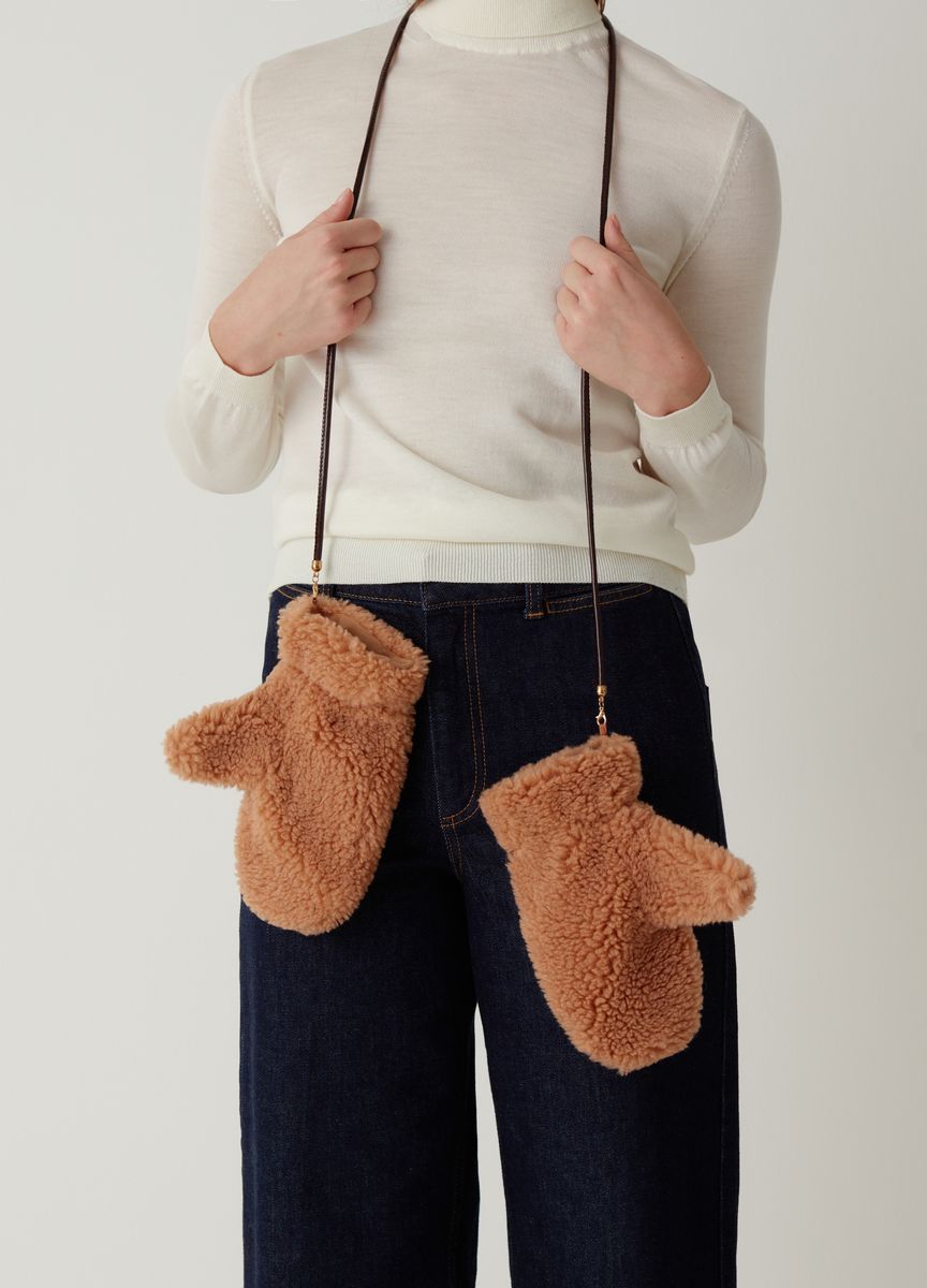 Handwärmer Handy Tasche aus Teddyfell