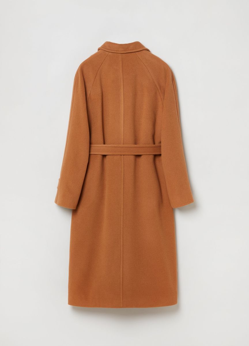 Gürtelmantel aus Wollmischung