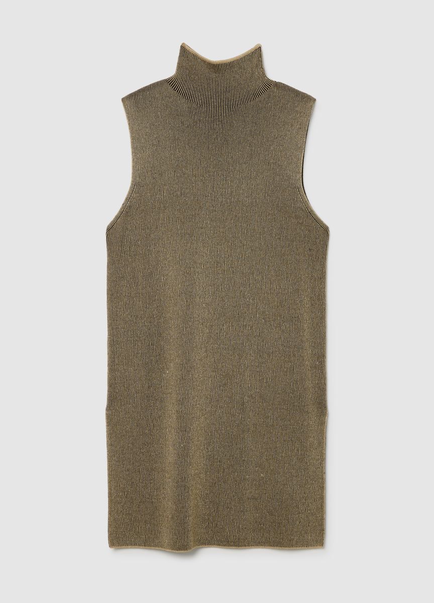 Eleganter elfenbeinfarbener Woll-Rollkragenpullover