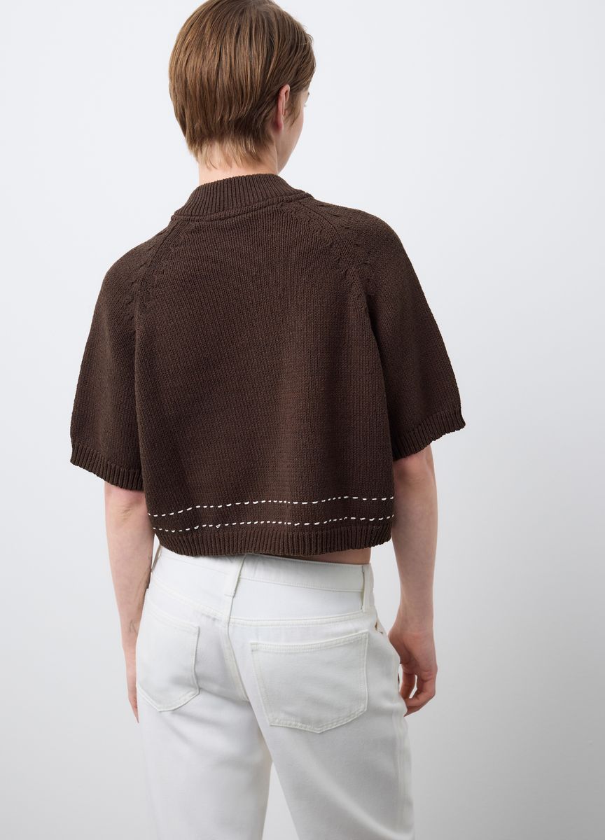 Eleganter elfenbeinfarbener Woll-Rollkragenpullover