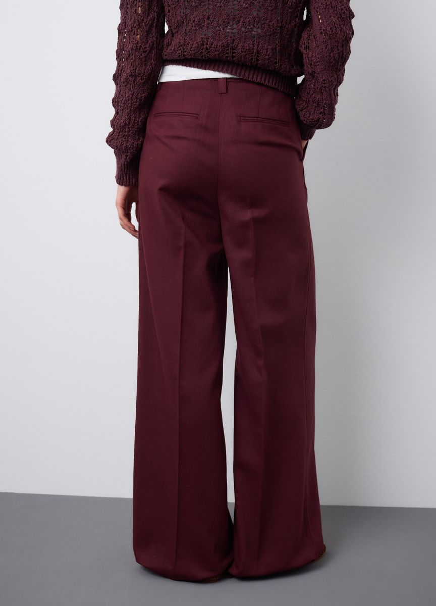 Eleganter elfenbeinfarbener Woll-Rollkragenpullover