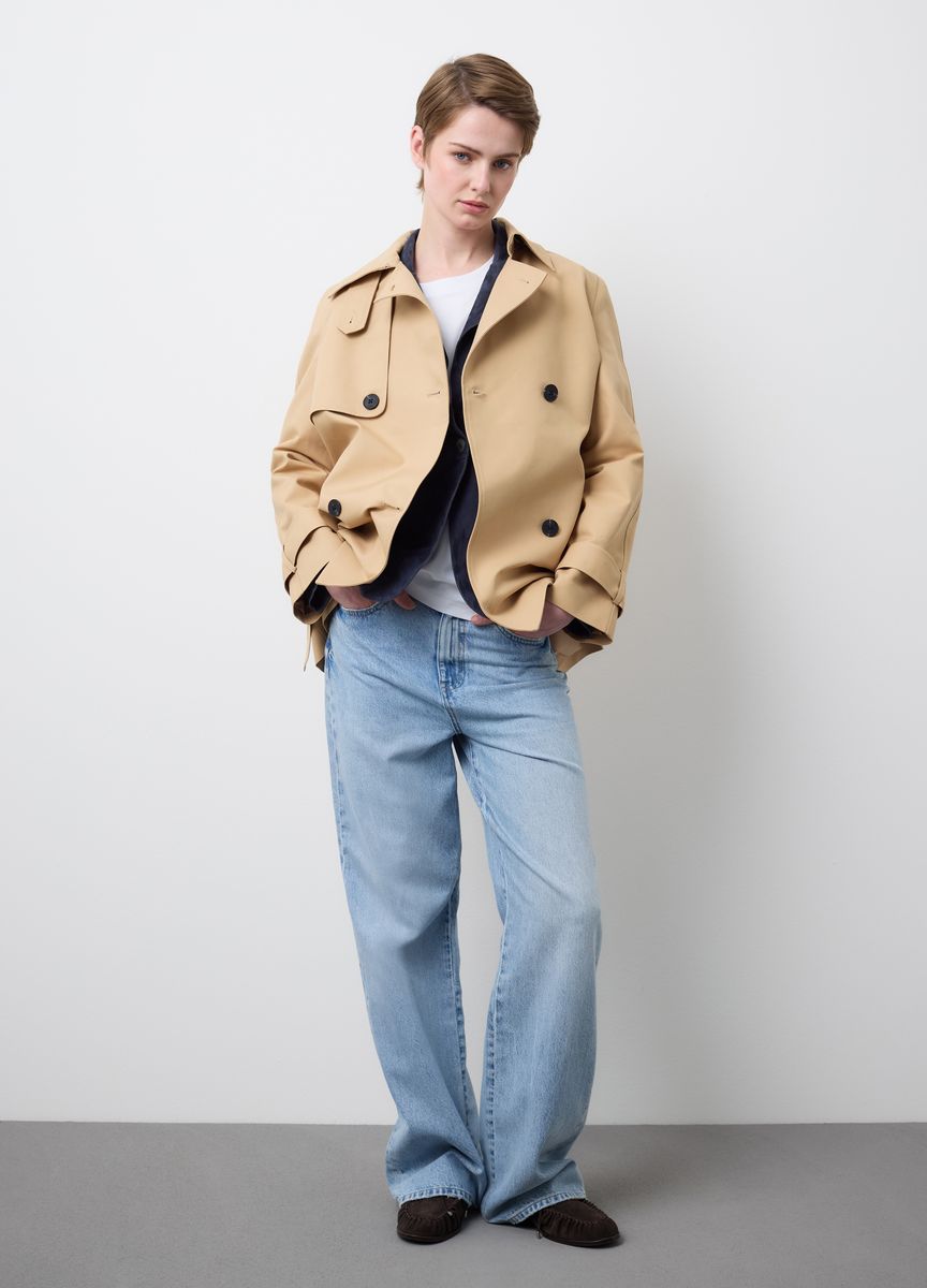 Strickjacke in lockerer Passform mit Taschen