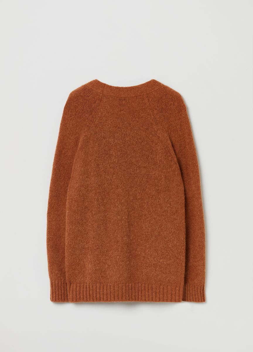 Strickjacke in lockerer Passform mit Taschen