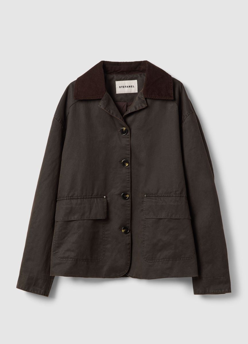 Strickjacke in lockerer Passform mit Taschen