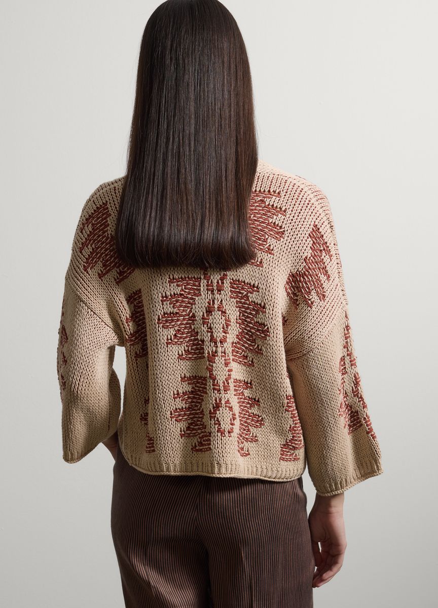 Strickjacke in lockerer Passform mit Taschen