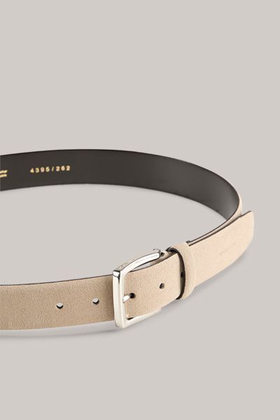 Beiger Wildleder-Gürtel mit Schnalle