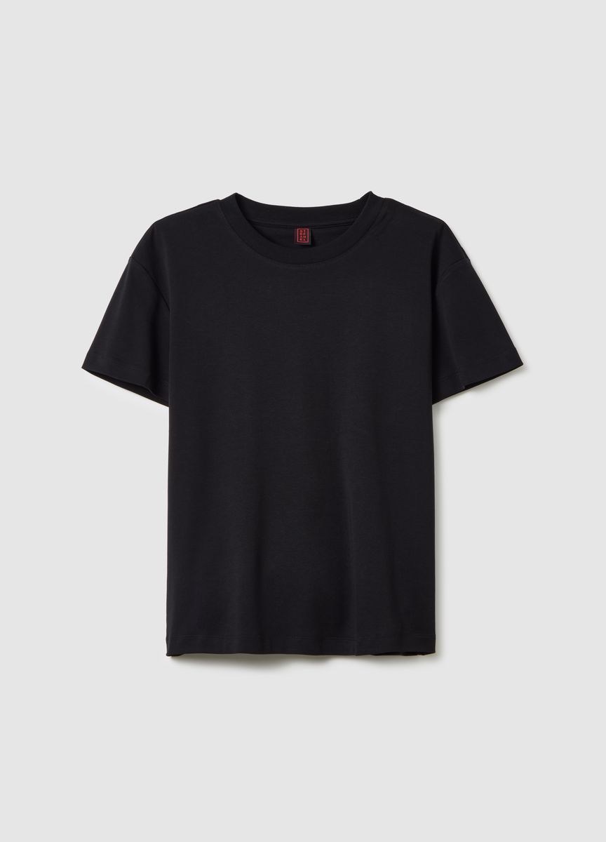 Klassisches Baumwoll-T-Shirt mit Rundhalsausschnitt