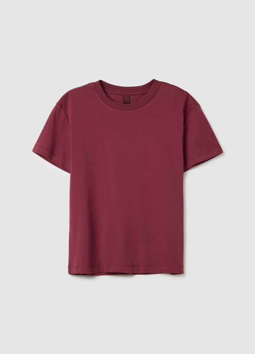 Klassisches Baumwoll-T-Shirt mit Rundhalsausschnitt