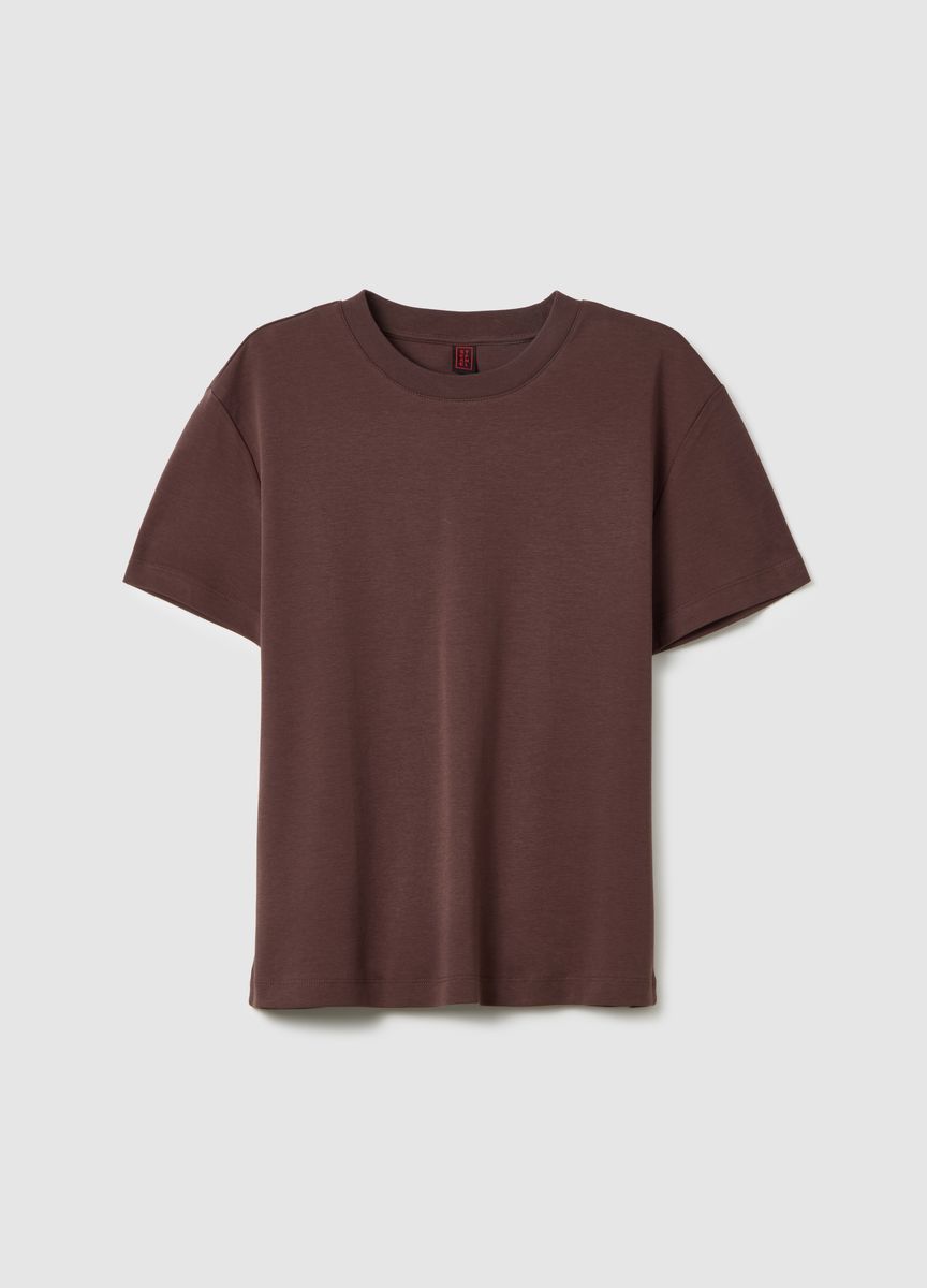 Klassisches Baumwoll-T-Shirt mit Rundhalsausschnitt