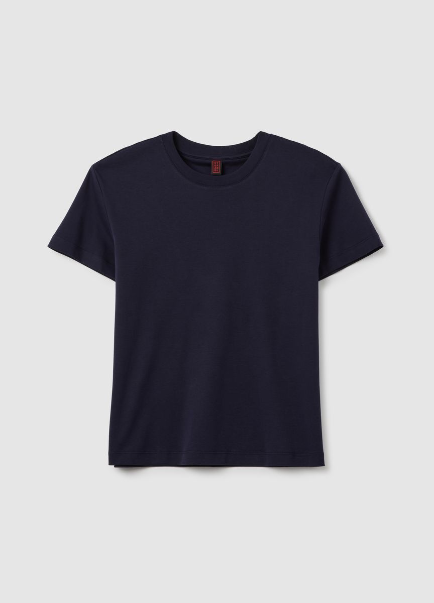 Klassisches Baumwoll-T-Shirt mit Rundhalsausschnitt