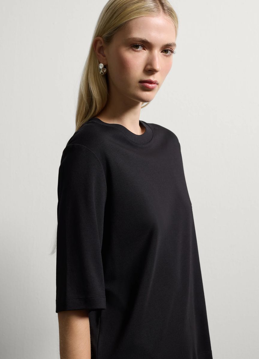 Klassisches Baumwoll-T-Shirt mit Rundhalsausschnitt