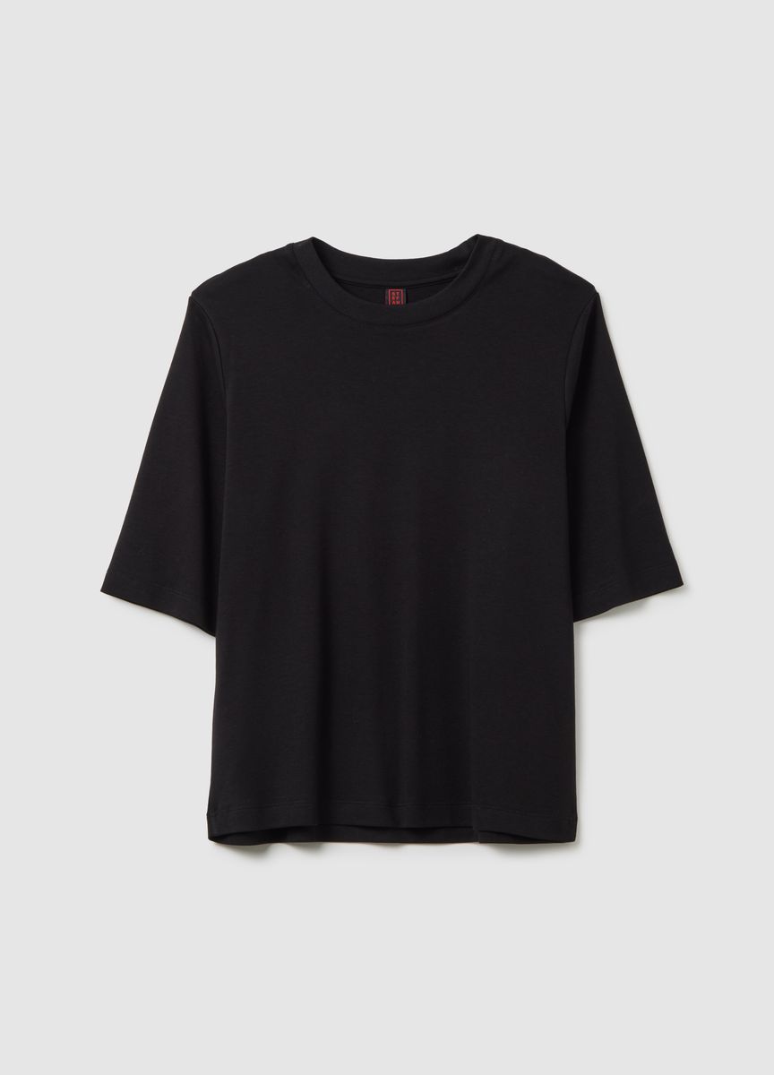 Klassisches Baumwoll-T-Shirt mit Rundhalsausschnitt