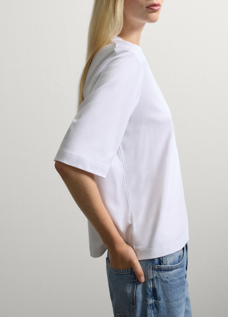 Klassisches Baumwoll-T-Shirt mit Rundhalsausschnitt
