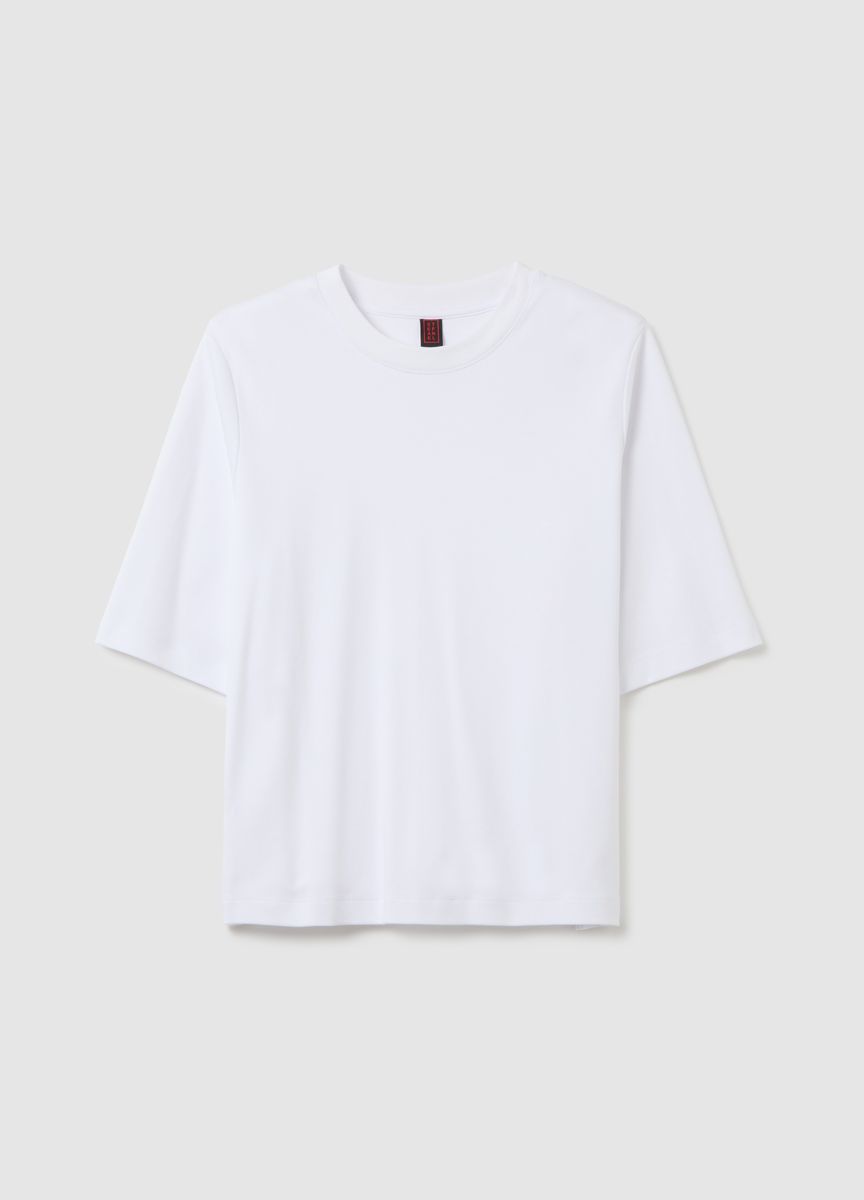 Klassisches Baumwoll-T-Shirt mit Rundhalsausschnitt
