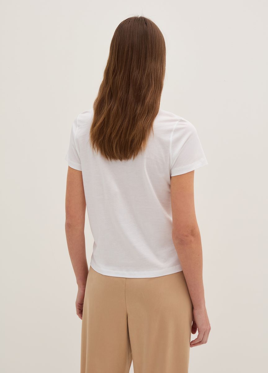 Klassisches Baumwoll-T-Shirt mit Rundhalsausschnitt