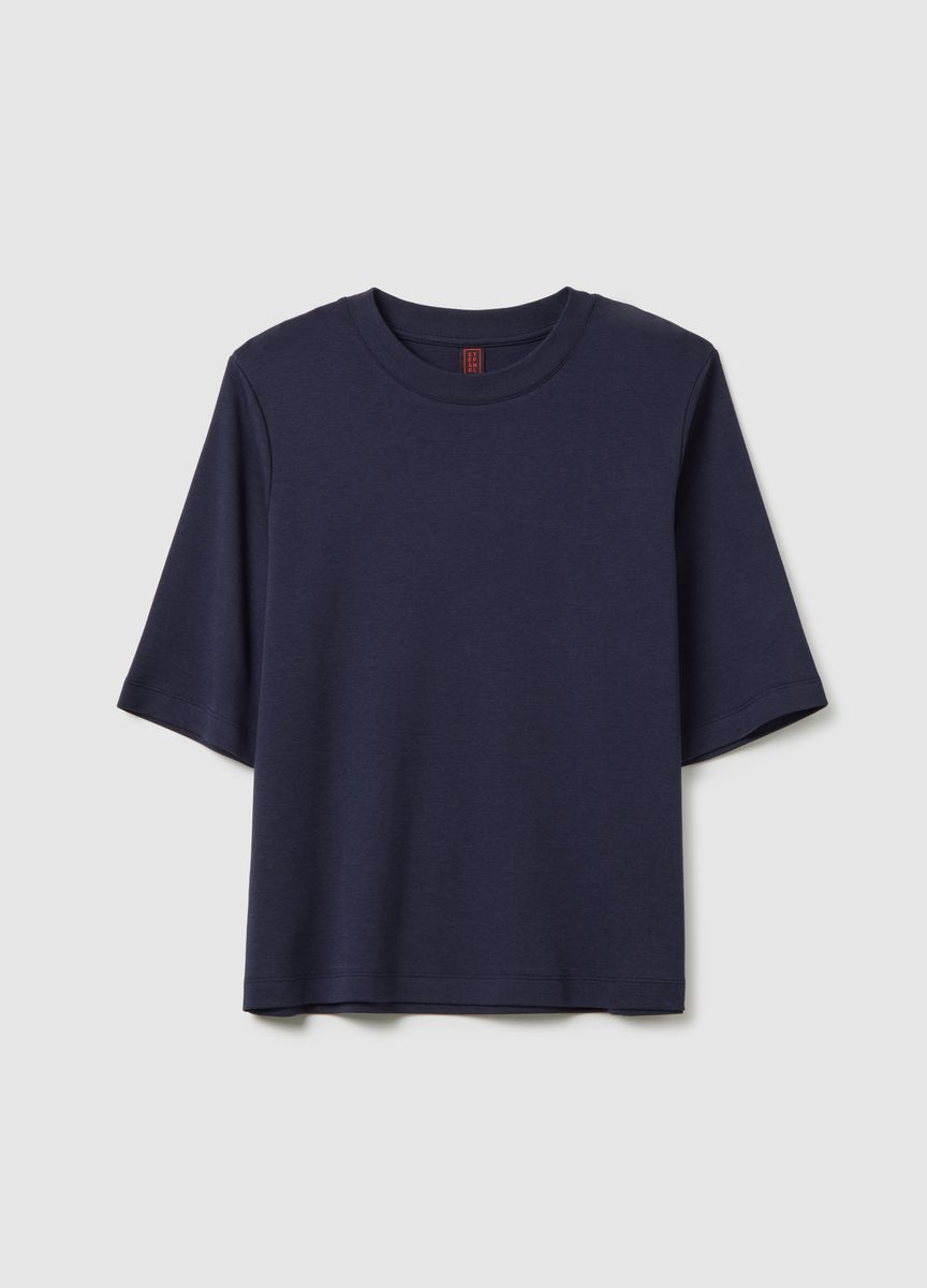 Klassisches Baumwoll-T-Shirt mit Rundhalsausschnitt