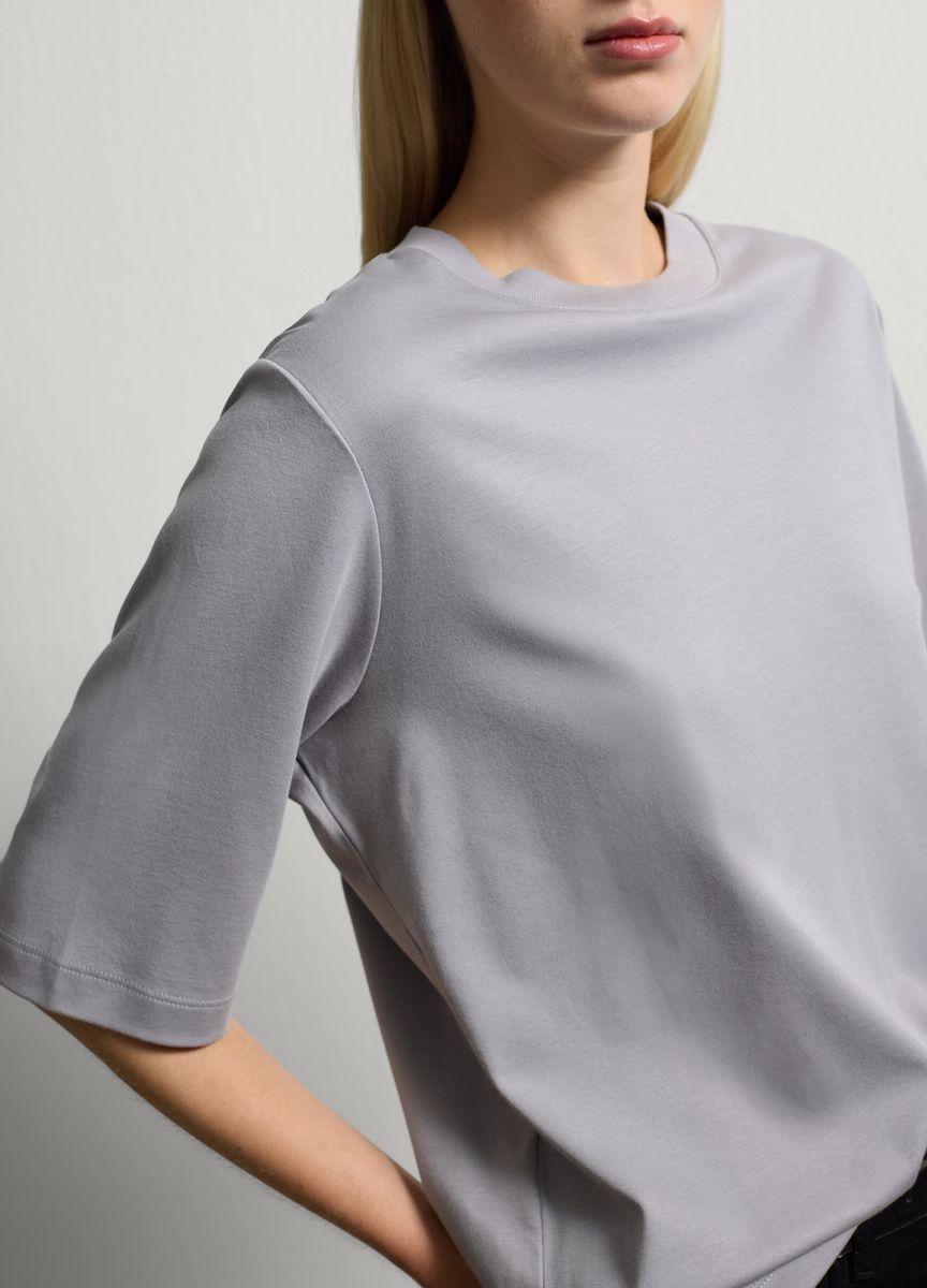 Klassisches Baumwoll-T-Shirt mit Rundhalsausschnitt