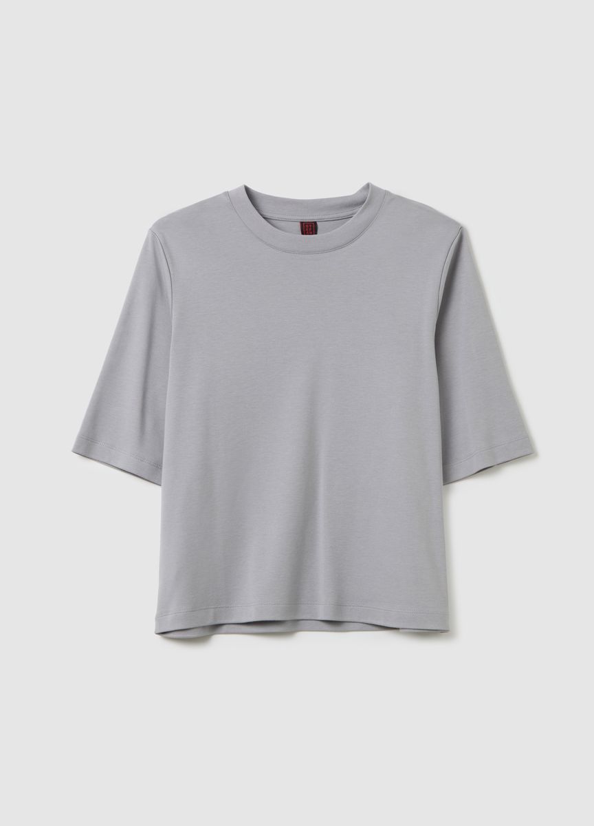 Klassisches Baumwoll-T-Shirt mit Rundhalsausschnitt