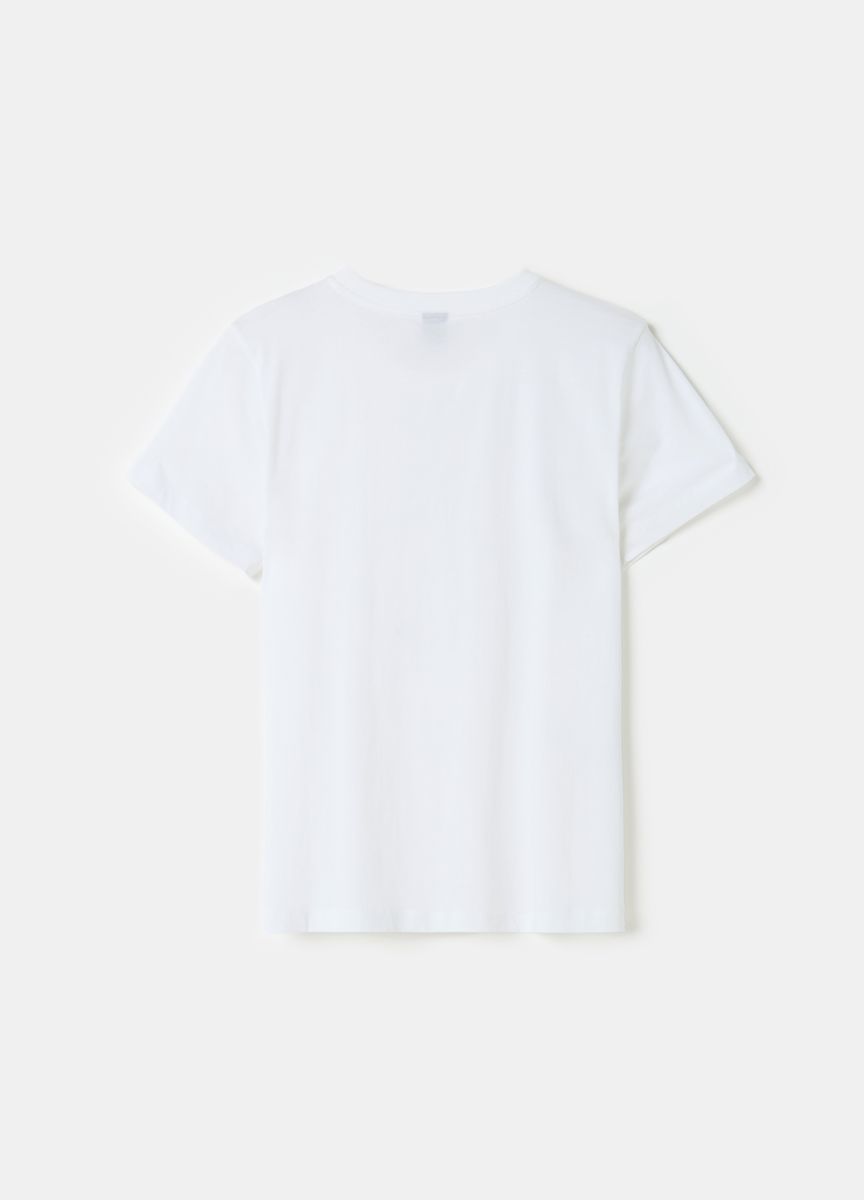 Klassisches Baumwoll-T-Shirt mit Rundhalsausschnitt