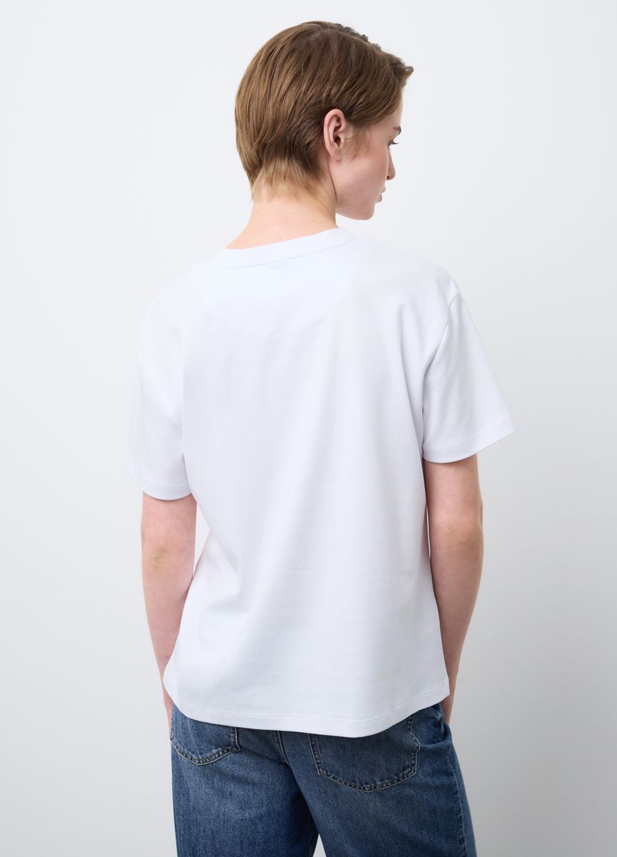 Klassisches Baumwoll-T-Shirt mit Rundhalsausschnitt