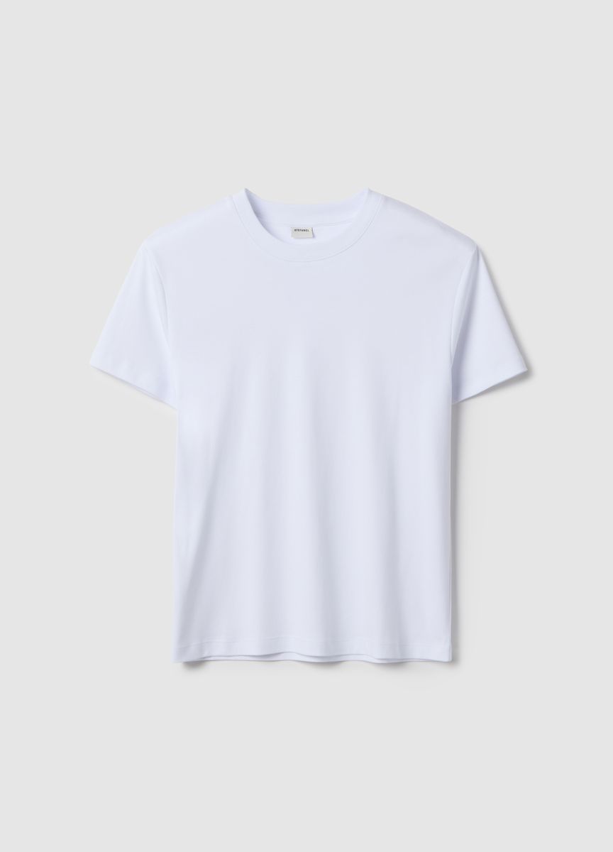 Klassisches Baumwoll-T-Shirt mit Rundhalsausschnitt