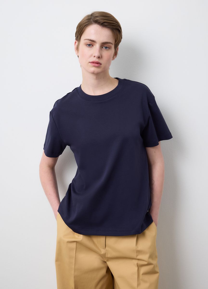 Klassisches Baumwoll-T-Shirt mit Rundhalsausschnitt