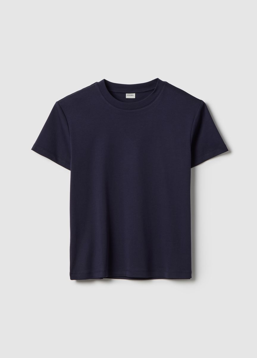 Klassisches Baumwoll-T-Shirt mit Rundhalsausschnitt