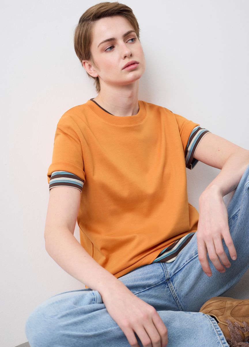 Klassisches Baumwoll-T-Shirt mit Rundhalsausschnitt