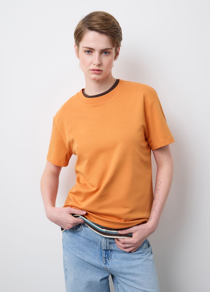Klassisches Baumwoll-T-Shirt mit Rundhalsausschnitt