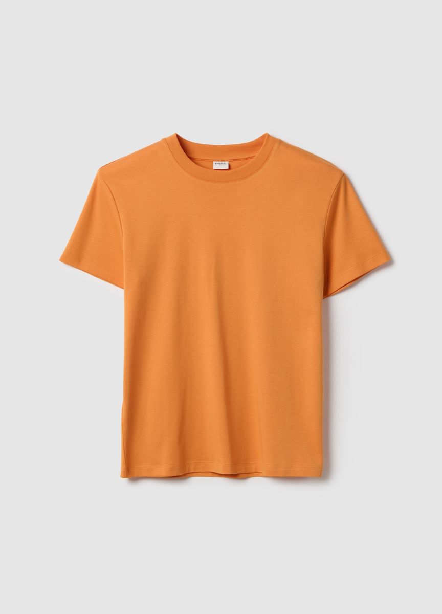 Klassisches Baumwoll-T-Shirt mit Rundhalsausschnitt