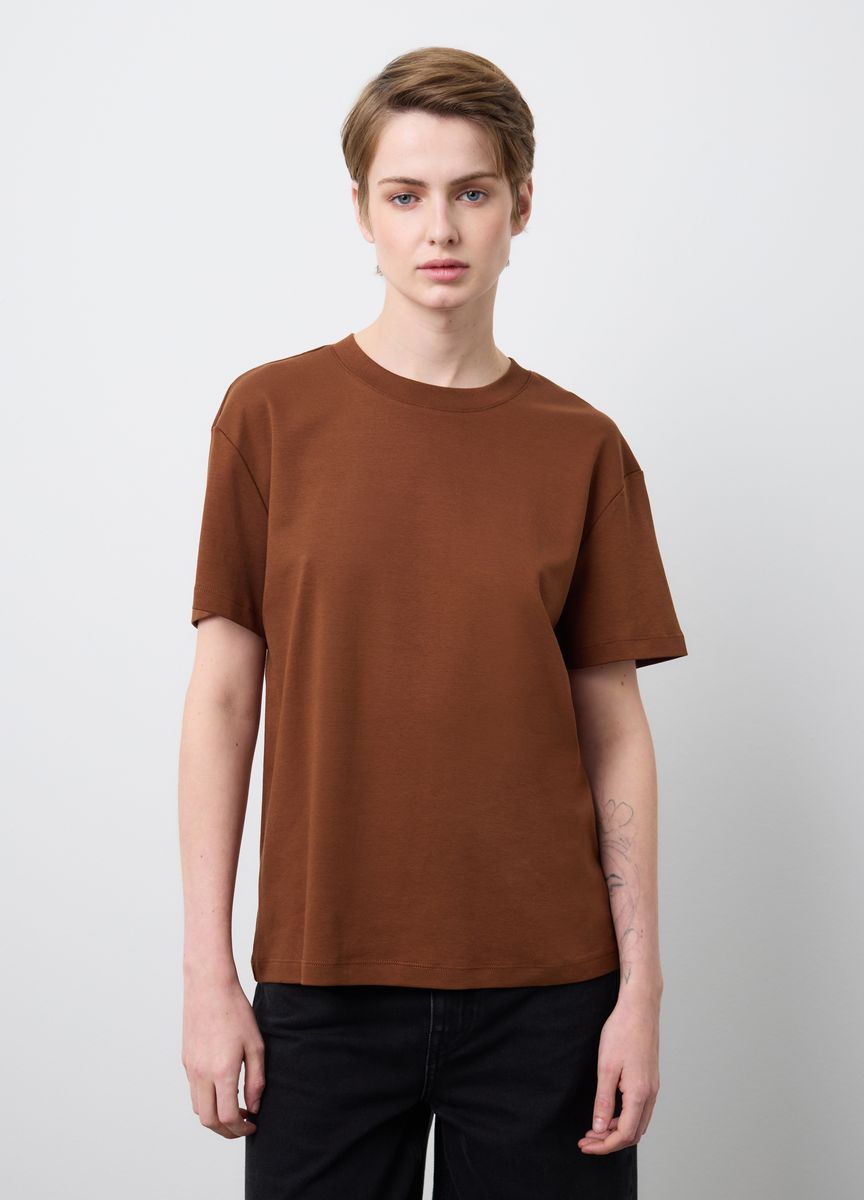 Klassisches Baumwoll-T-Shirt mit Rundhalsausschnitt