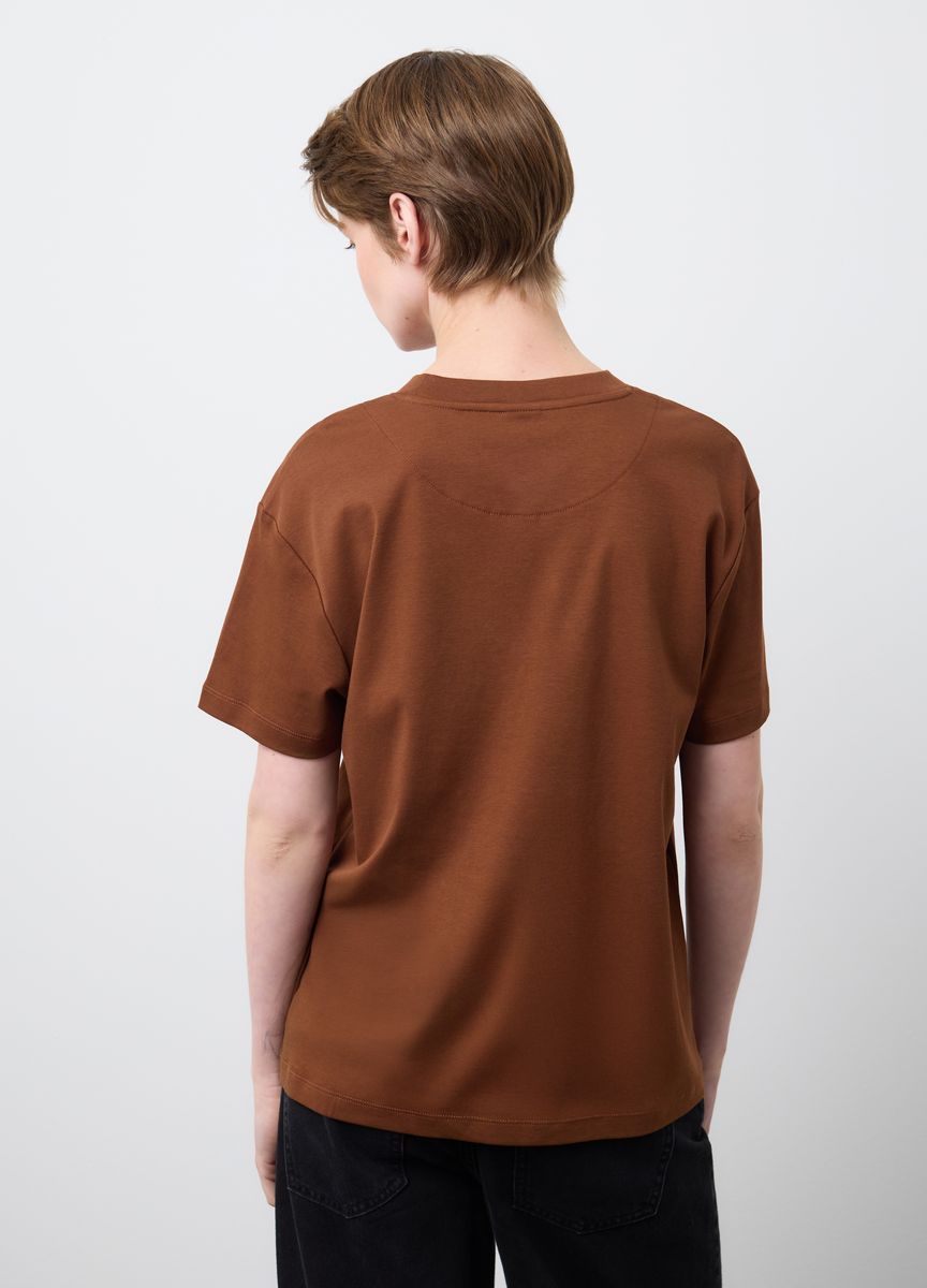 Klassisches Baumwoll-T-Shirt mit Rundhalsausschnitt
