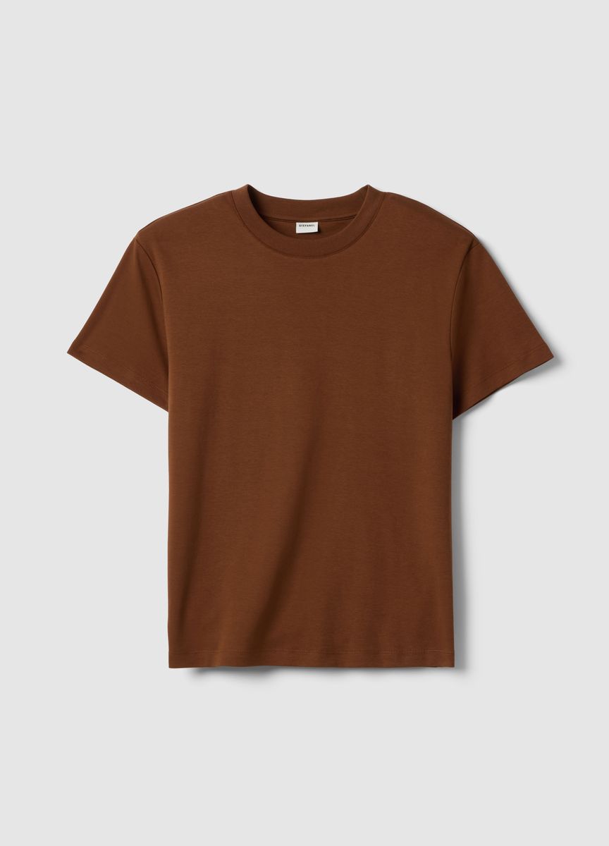 Klassisches Baumwoll-T-Shirt mit Rundhalsausschnitt