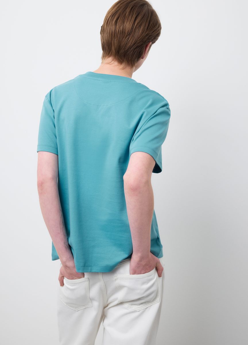 Klassisches Baumwoll-T-Shirt mit Rundhalsausschnitt