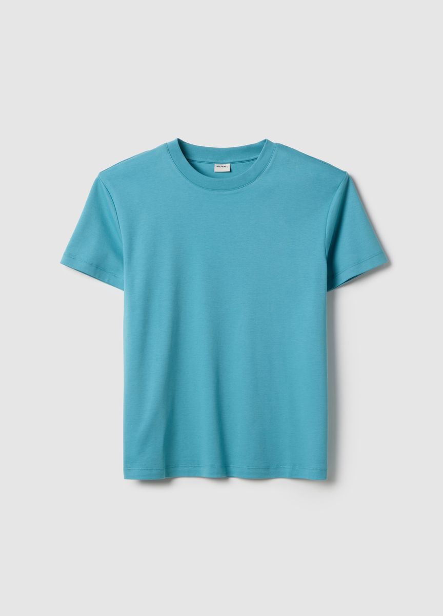 Klassisches Baumwoll-T-Shirt mit Rundhalsausschnitt