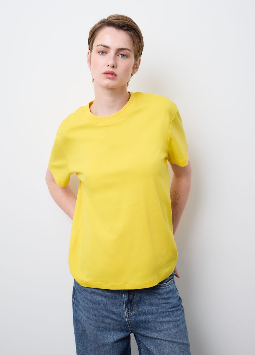 Klassisches Baumwoll-T-Shirt mit Rundhalsausschnitt