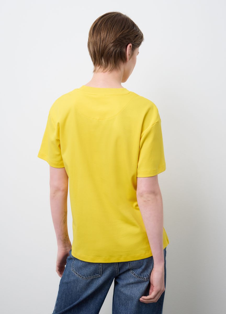 Klassisches Baumwoll-T-Shirt mit Rundhalsausschnitt