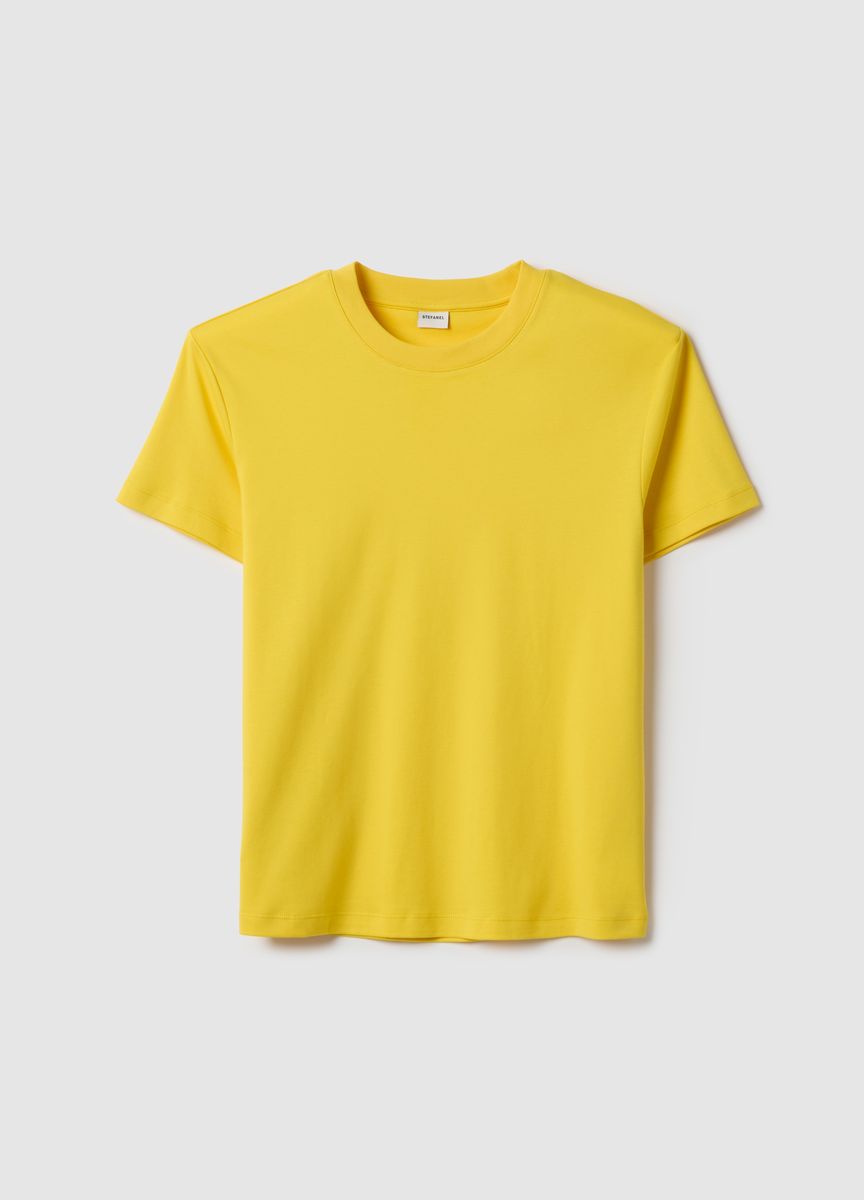 Klassisches Baumwoll-T-Shirt mit Rundhalsausschnitt
