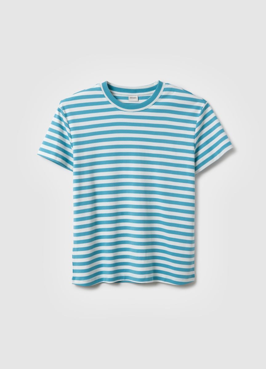 Klassisches Baumwoll-T-Shirt mit Rundhalsausschnitt